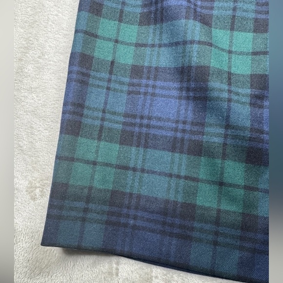 J.Crew Factory Wool Blend The Pencil Skirt Blue Black Green Tartan Plaid Size 6 - Picture 4 of 13